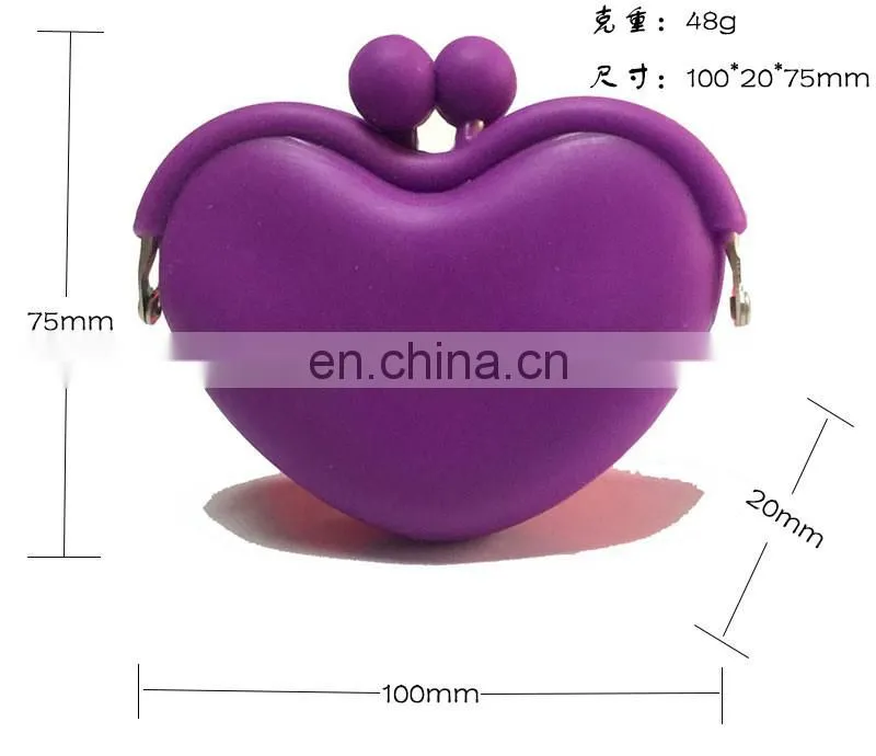 Women Clutch Gift Purse Mini Metal Clip Coin Pouch Promotion Change Money Silicone Wallet