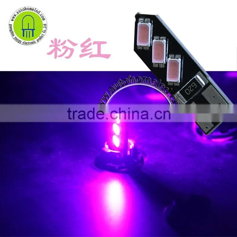 canbus T10 168 W5W 194 6SMD 5730 for Car interior led white blue red yellow green pink