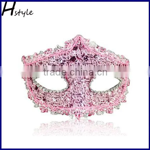 Flower Decor Fashion Feathered Lace Semi-transparent Masquerade Cosume Party Mask SC156