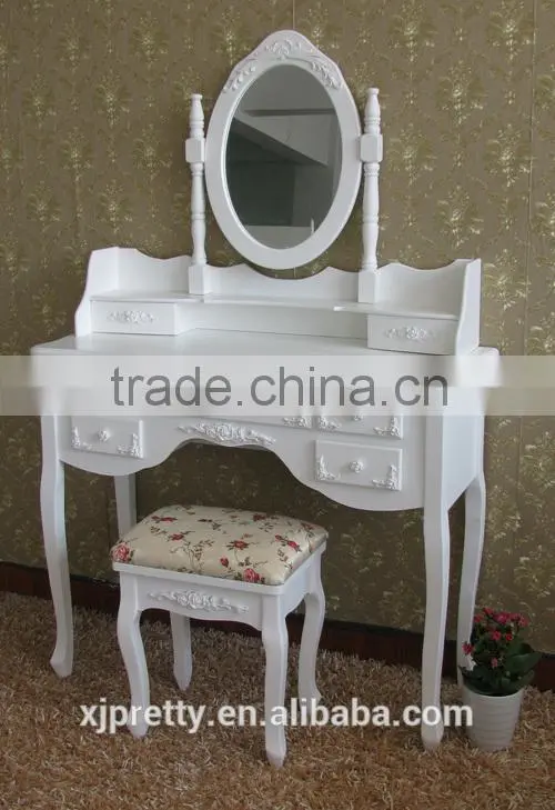 wooden mail order packaging furniture dressing table and stool