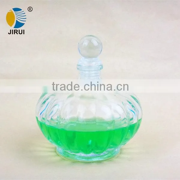 wholesale pumpkin shaped empty glass cork reed diffuser glass bottles