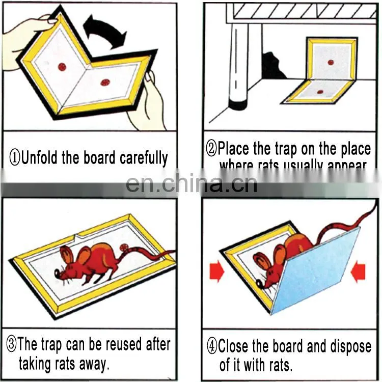 Sticky Cardboard Mice Gum Trap Paper Pad Traps Rat Glue Mouse Trap