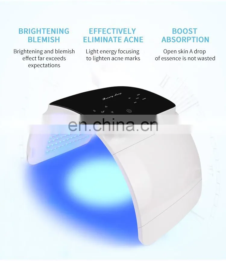 Factory PDT Therapy Facial Care Beauty Instrument 6 Colors Light Whitening And Rejuvenating Acne Foldable LED Light Skin Care