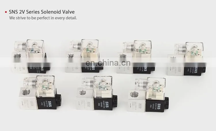 SNS pneumatic 2V series 2/2 way normally closed direct-acting 2V025-08 air solenoid valve