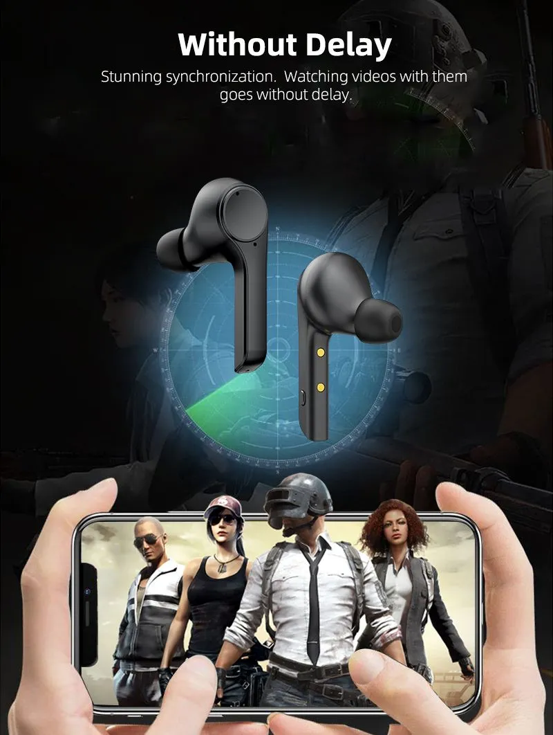 Newest Automatic Pairing Earpiece IPX5 Waterproof TWS Headphones Audfonos Inalambricos H2S
