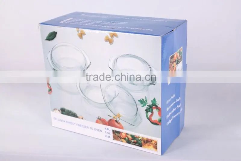 Hot selling factory direct manufacture glass plate /decal pyrex glass food dish