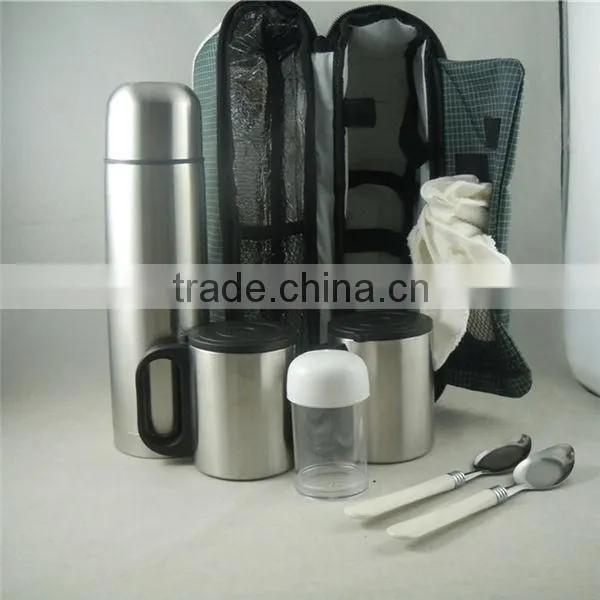 stainless steel vacuum flask and coffee mug travel sets
