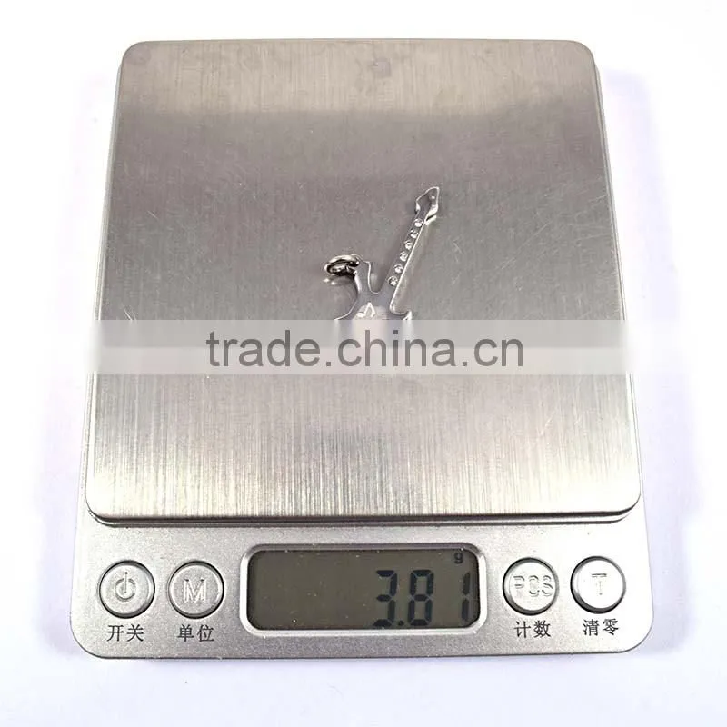 Fashion Music Note Pendant Necklace Silver Jewelry Guitar Pendant