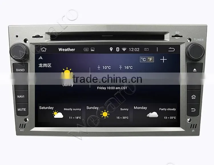 WECARO 2 Din Bluetooth Pure Android 4.4.4 Car Navigation Radio Gps for Opel Astra 2004 - 2009