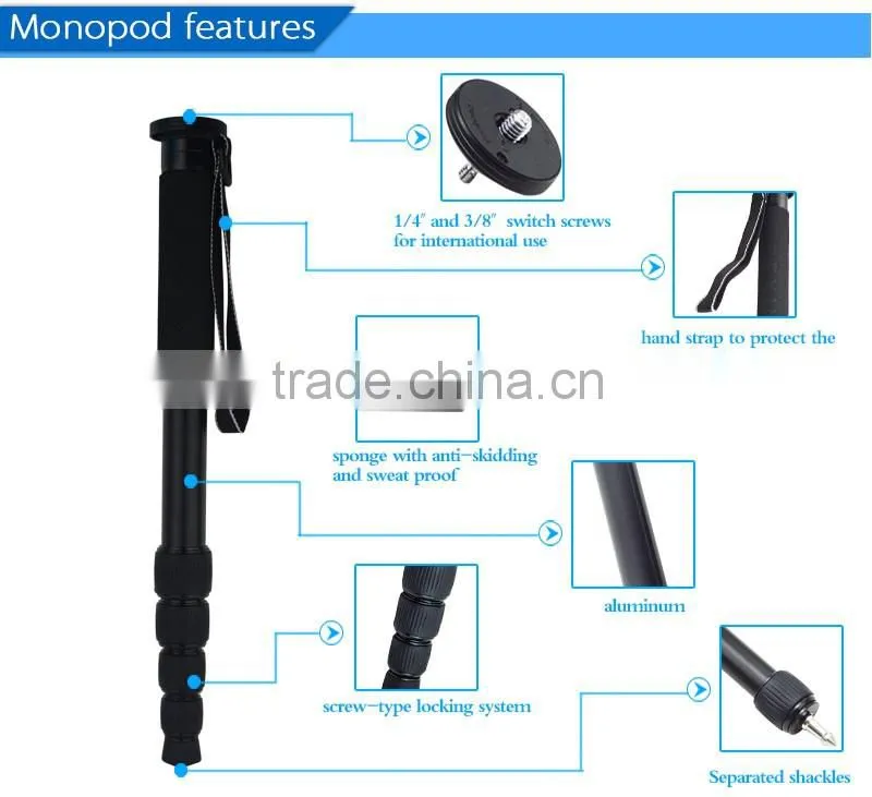 Fast Delivery camera video tripod monopod for professtional vidicon