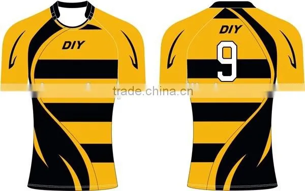 100% polyester custom rugby jersey new design custom rugby ball,south africa rugby jersey