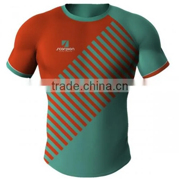 Blank Rugby League Football Jersey/Short Sleeve Rugby Jersey/Rugby Teamwear