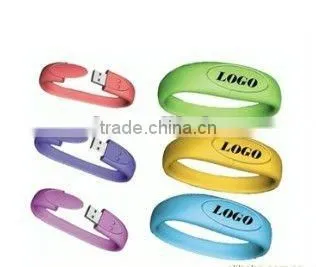 Sillicone Bracelet USB with 2.0 USB Interface Pendrive Bracelet Wirst USB 1 GB