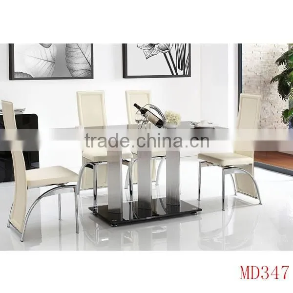 modern black glass dining room table parts