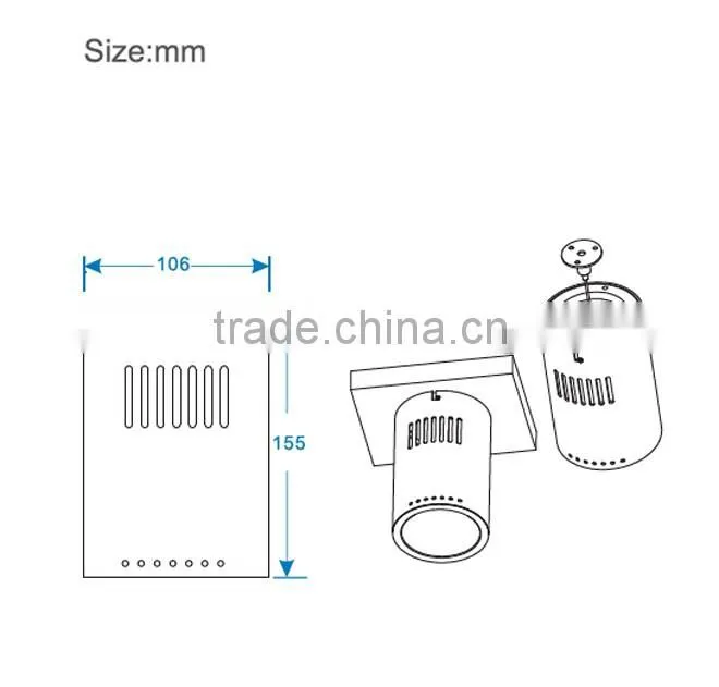 New product 2016 20w cob led surface mounted downlight with 5 year warranty