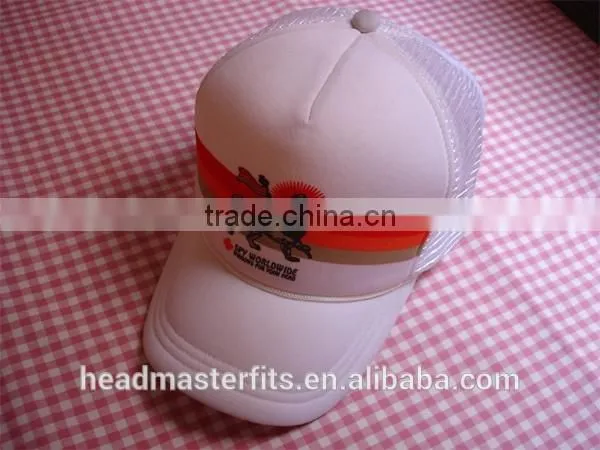Printed logo short brill plain baseball caps mesh kids trucker cap foam hat