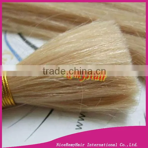 cuticle hair bulk braid virgin hair bleached blonde hair extension