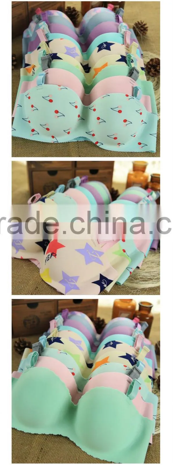 Printing Styles Seamless Push UP Sexy Pad Bra