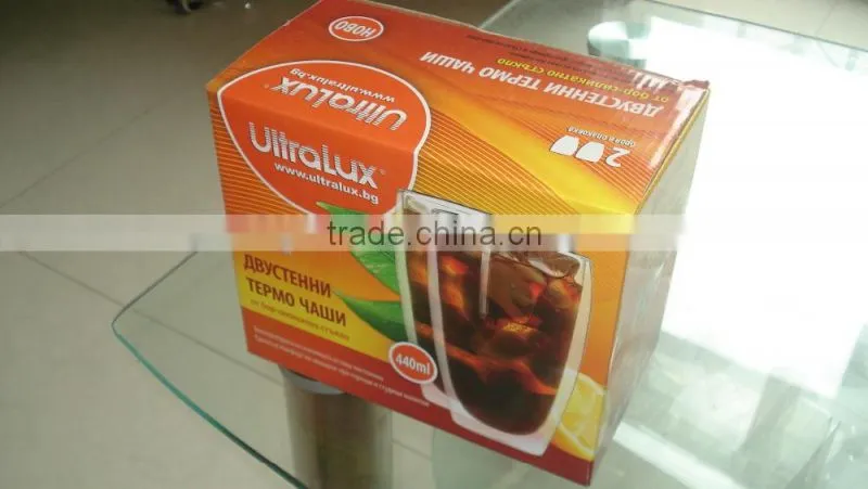 Clear Double Wall Clear Coffee Cups With Handle