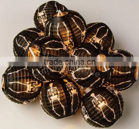 4inch paper string halloween led lantern