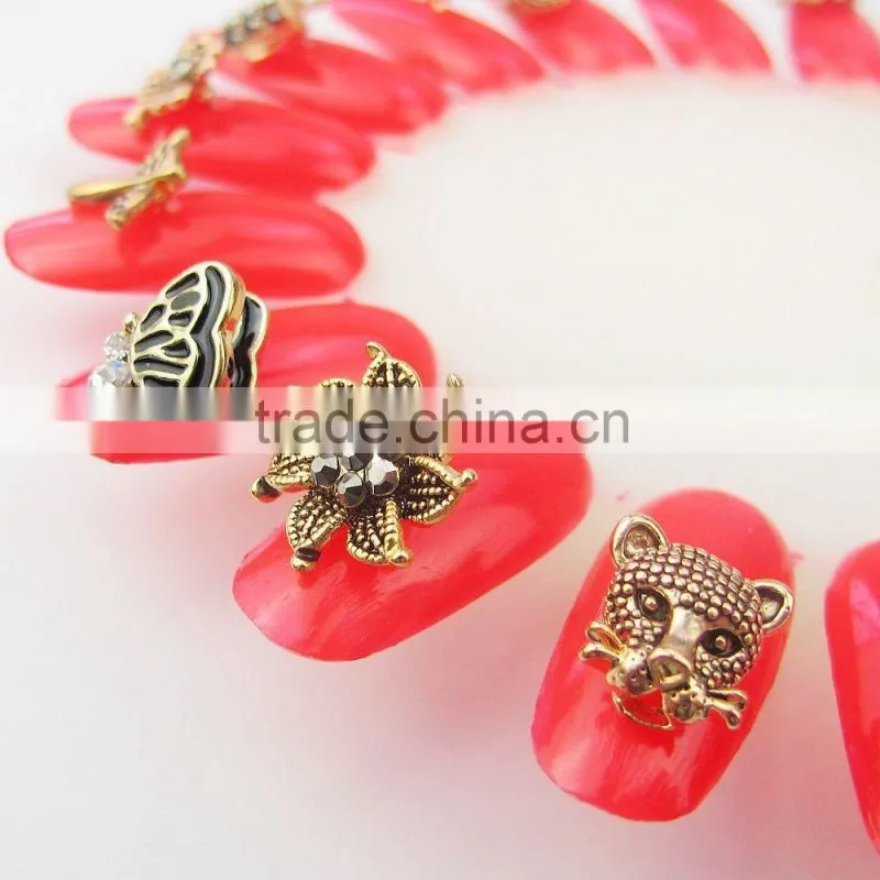 Americans retro and vintage crowns finger nail art jewelry design for 3d nail art sticker L0005