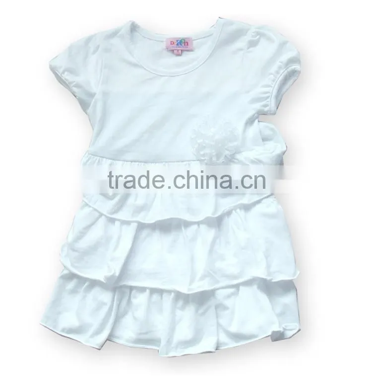 2016 Summer girls dress casual short sleeve dresses kids clothes
