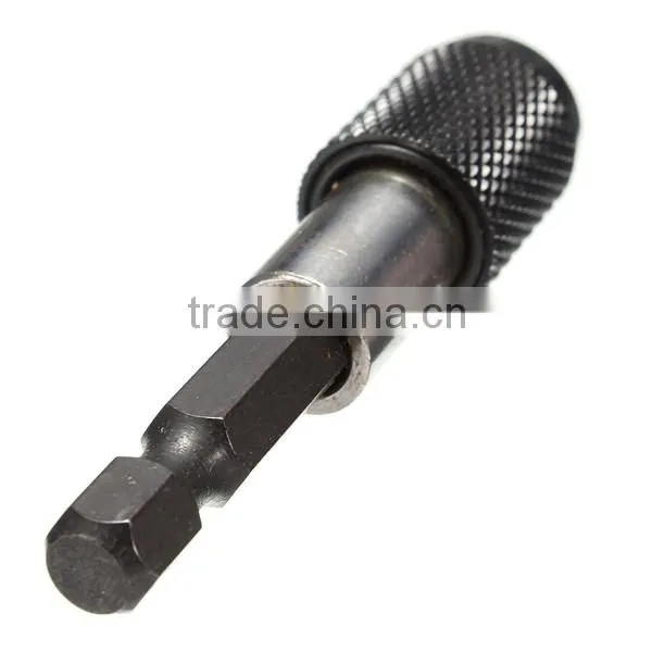 Black 1/4 Hex Shank Quick Release Electric Drill Magnetic Screwdriver Bit Holder 60mm