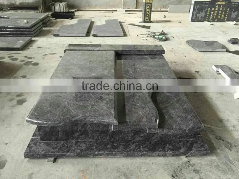 Bahama blue granite headstone granite tombstone design