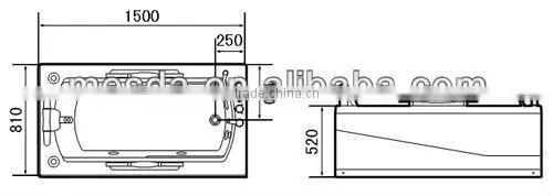 Air bubble massage bathtub WS-086