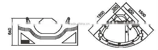 two person good price hot sale Massage Bathtub WS083
