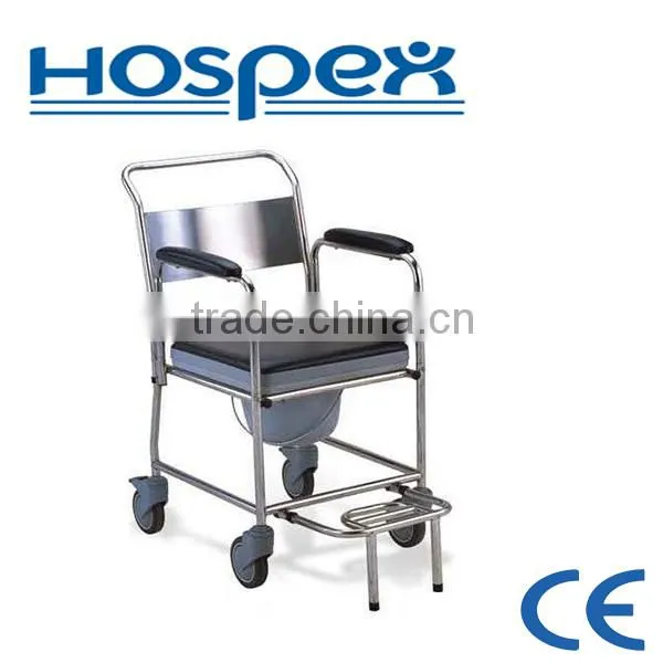 Stainless steel commode chair