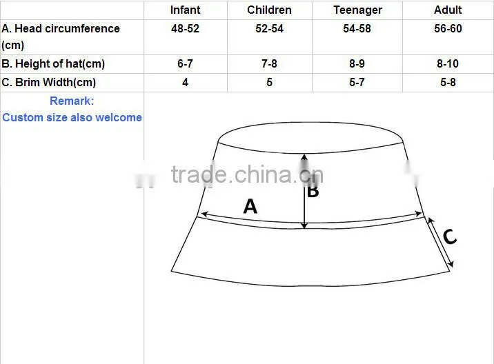 High Quality Lovely Custom Printing Kids Bucket Hats