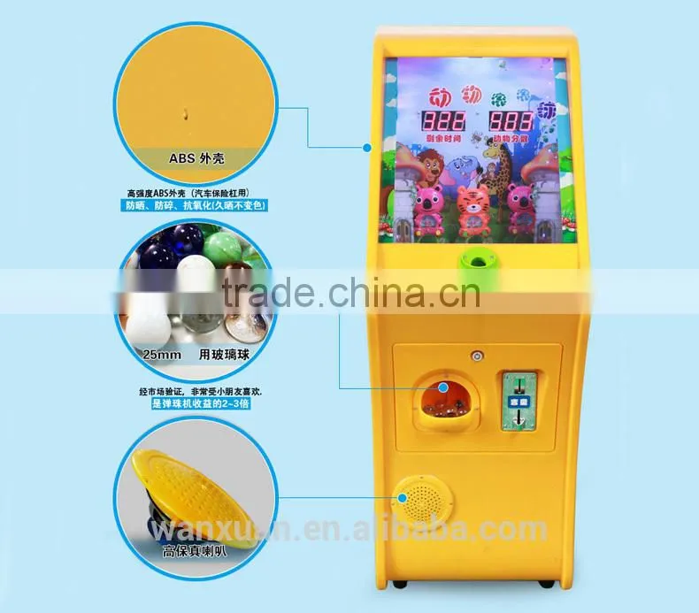 Coin operated electronic pusher pinballs games