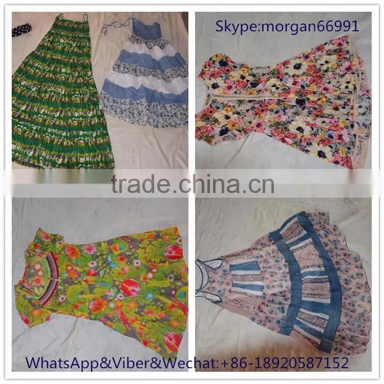 ladies silk skirt cotton skirt colorful summer used clothing