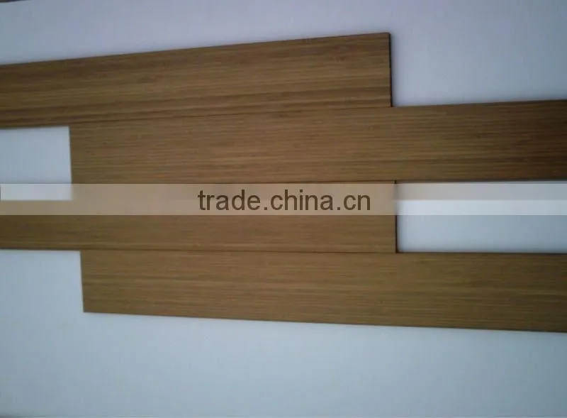 bedroom used warm bamboo flooring with coffee color