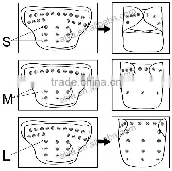 2015 ALVA one size washable baby cloth diapers in bales