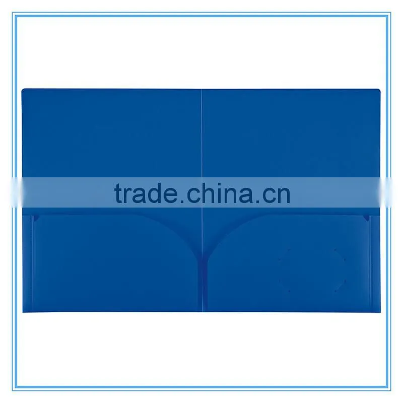 High quality customized plastic file folder with string
