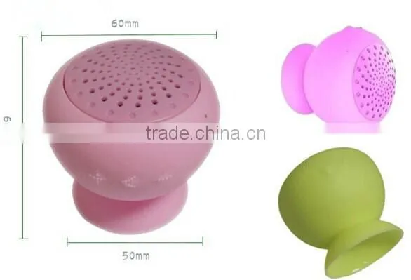 Mini silicone bluetooth wireless rainbow mushroom speaker