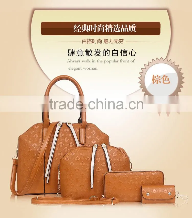 2015 New European and American fashion lady handbag 4pcs in one set shoulder bag Messenger bag woman bags handbag