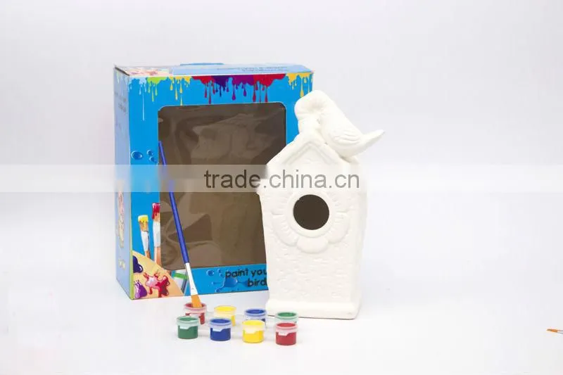 BIRD HOUSE MODEL WITH CERAMIC MATERIALPAITING