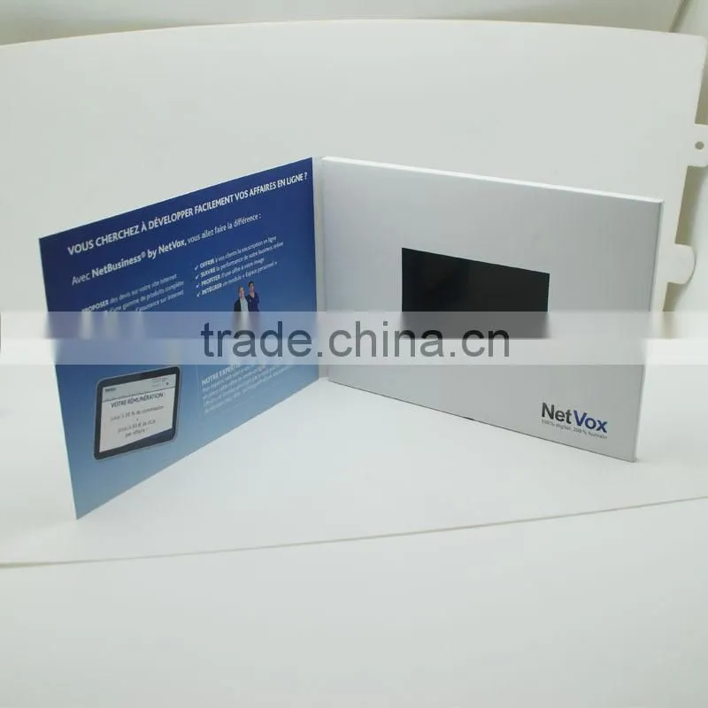 Top quality 5" customized video brochure