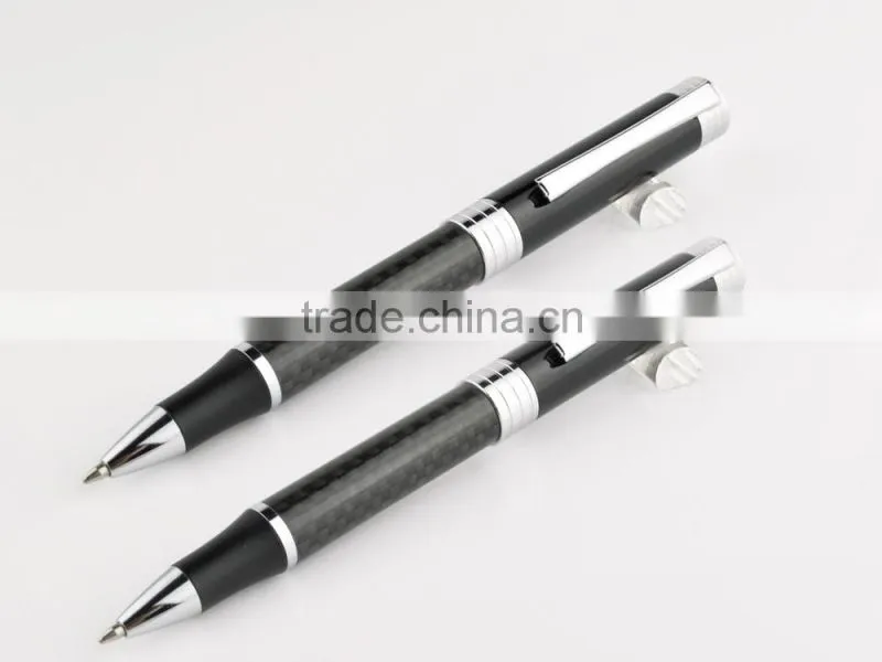 business luxury logo engraved by engraver machin carton fibre pen with plating parts for electronic promotion TC-CF005