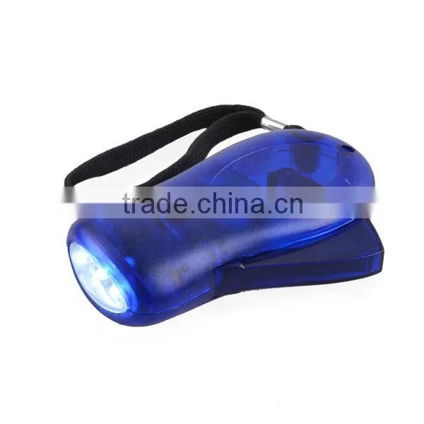 China High Quality Emergency 3 LED Dynamo Ultraviolet Torch Light