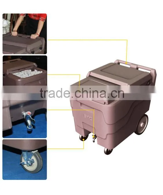 Plastic Storage Caddies, Rotationally molded ice cart for Catering service