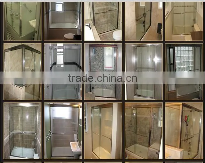 bath aluminum frame tempered glass shower rooms