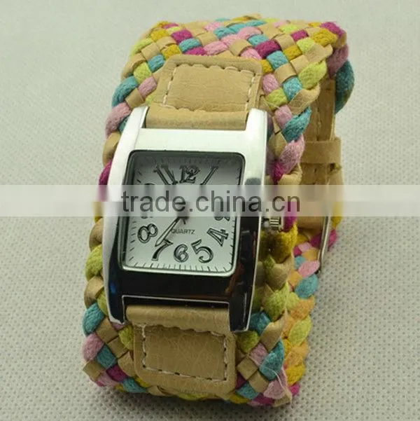 2013 fashion braid wrist watch