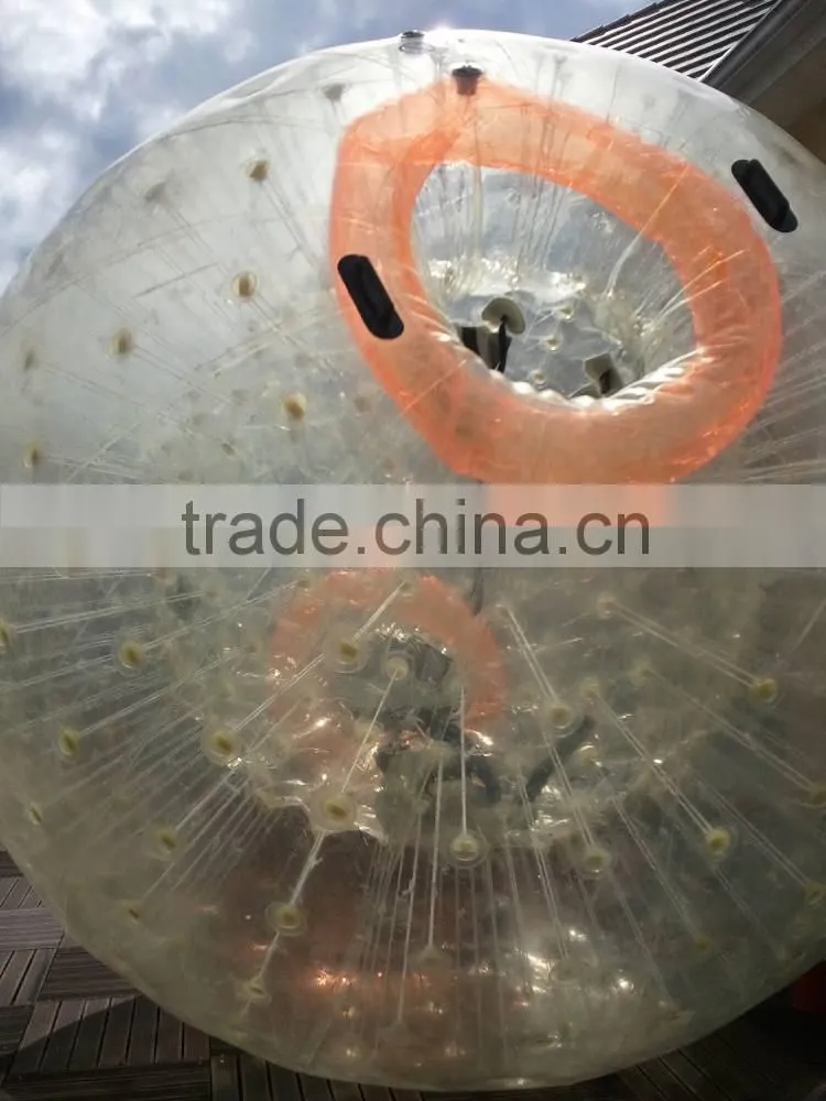 high standard inflatable body zorb ball, soccer bumper bubble ball, grass ball