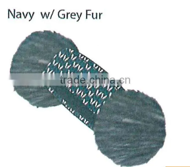 Fashion Winter promotional customized girl's jacquard acrylic knitted headband collection with faux fur lining
