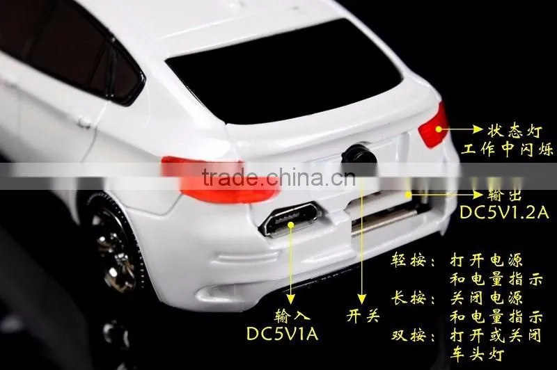 2016 trending products Portable power bank 5200mAh Car shape Micro USB Blue, Black, Red, White, Yellow, Silver, Brown