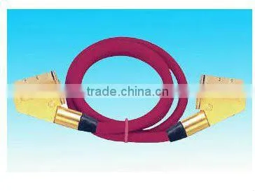 21p scart plug to 4 RCA cable black color rohs comliant